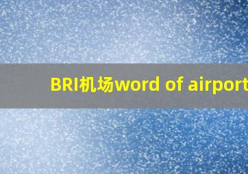 BRI机场word of airport